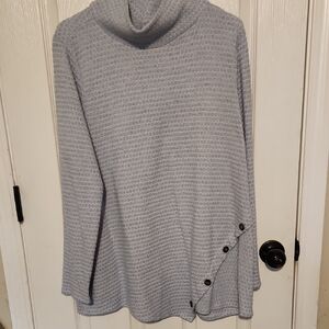 New York Laundry Light Gray Cowl Neck Sweater
